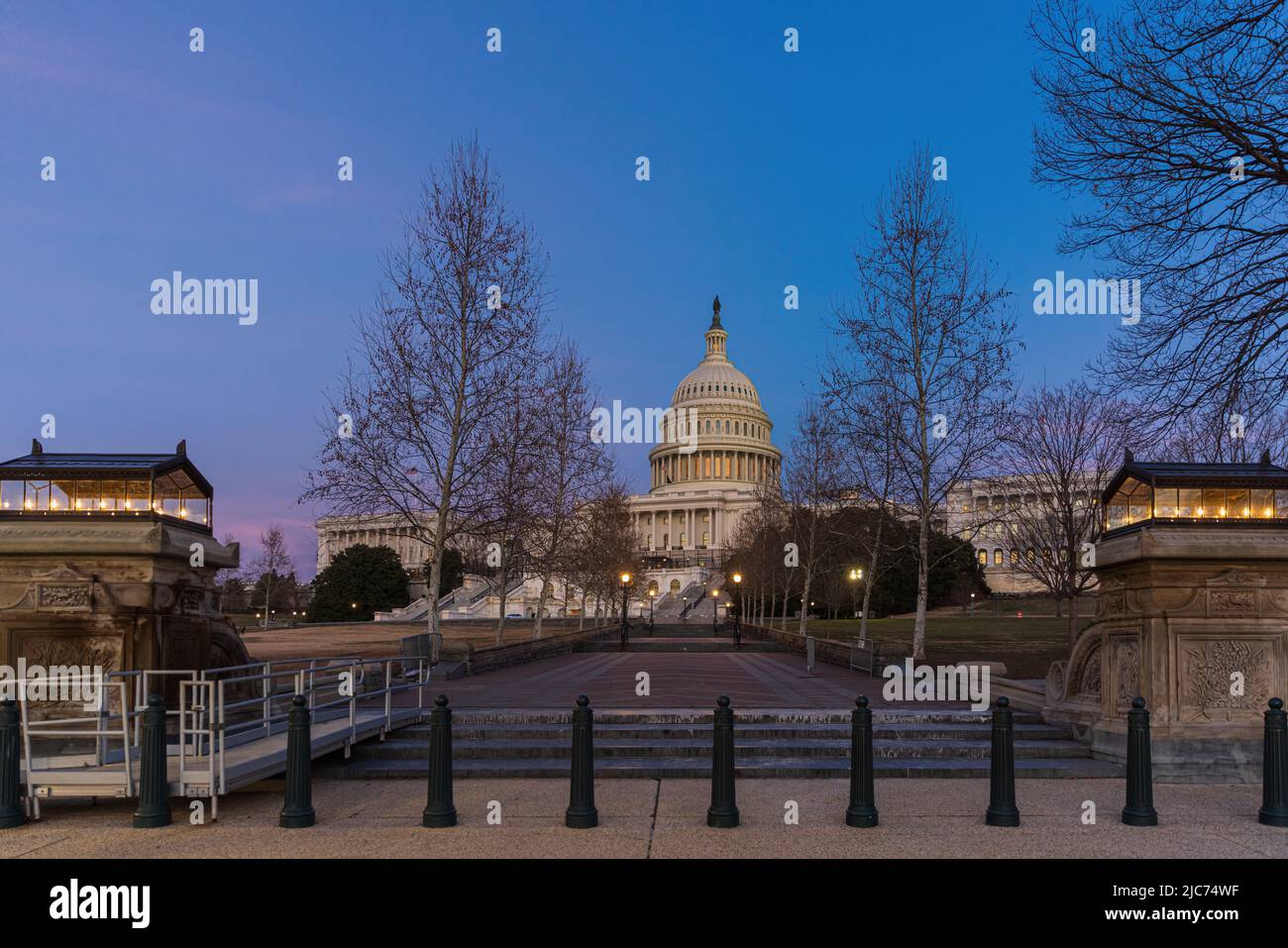 Campidoglio degli Stati Uniti subito dopo il tramonto Foto Stock