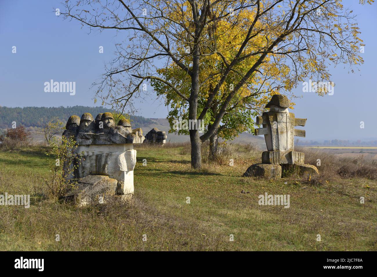 Sculture al Memorial ai caduti Foto Stock