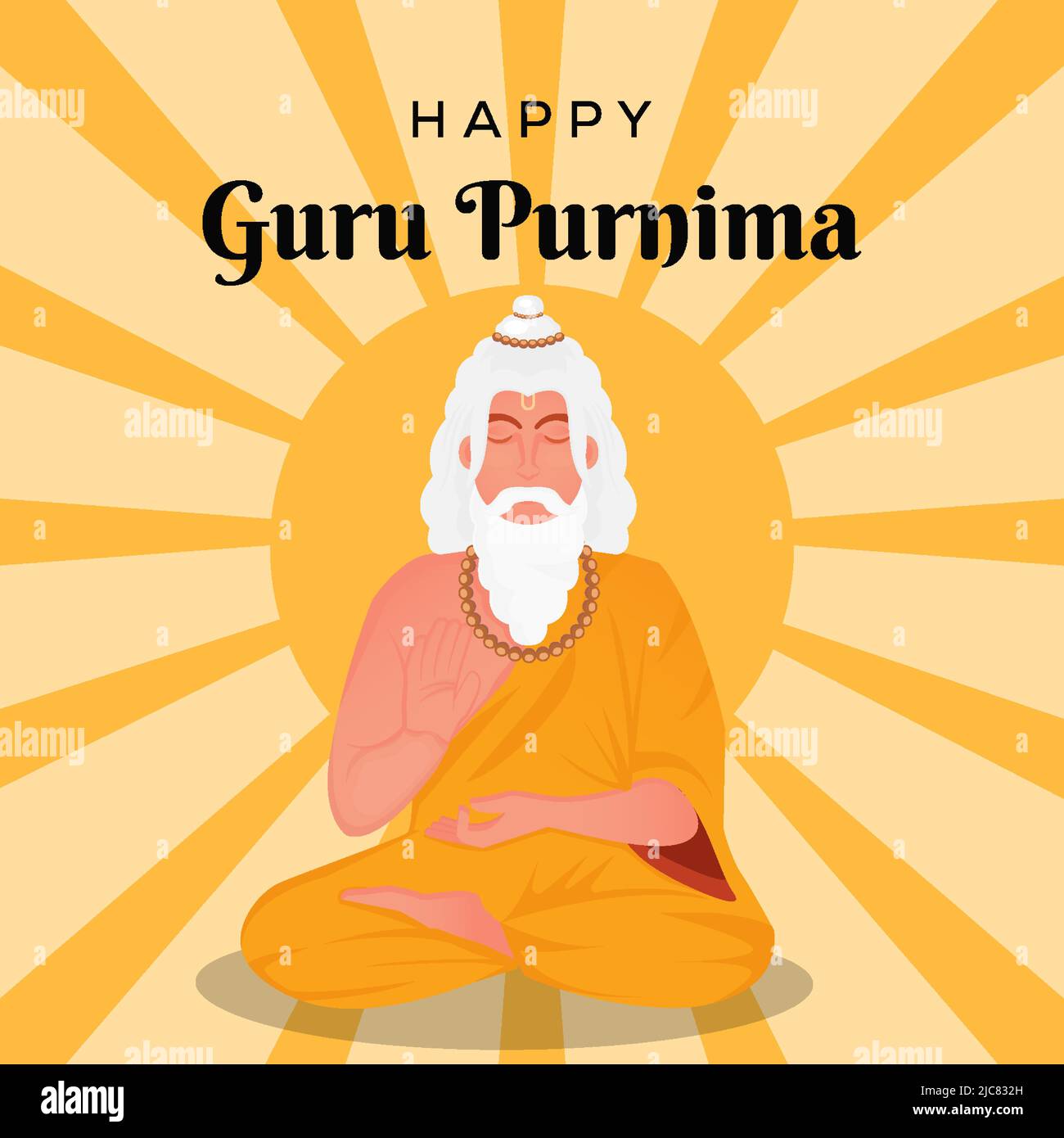 design grafico purnima guru piatto Illustrazione Vettoriale