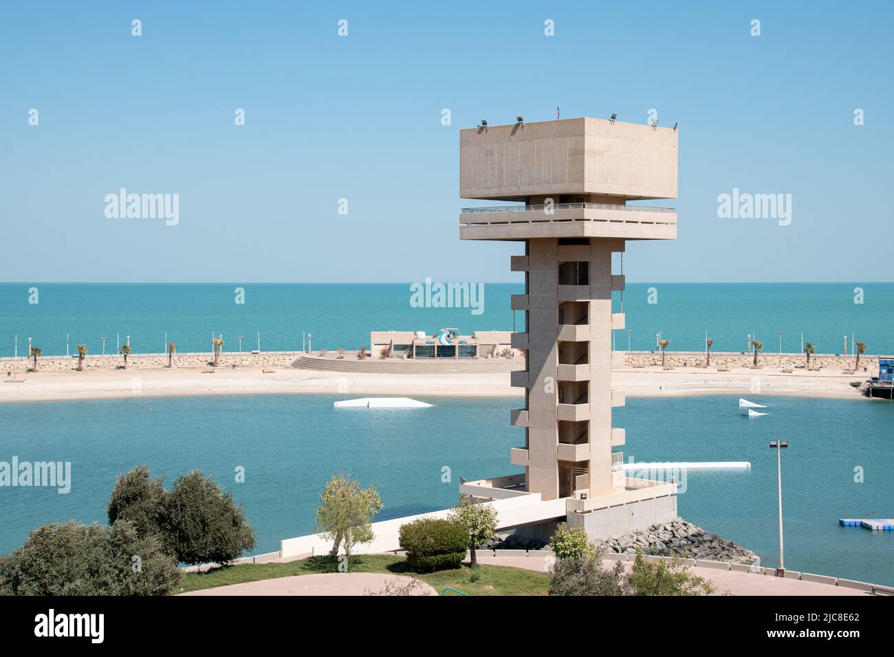 Una torre panoramica situata nell'Isola Verde di Kuwait City, Kuwait Foto Stock