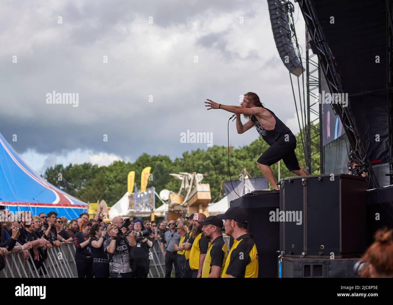 Richie Cavalera di incite suona al Bloodstock Festival, Catton Park Derbyshire, Regno Unito. 09 ago 2019. Credito: Will Tudor/Alamy Foto Stock