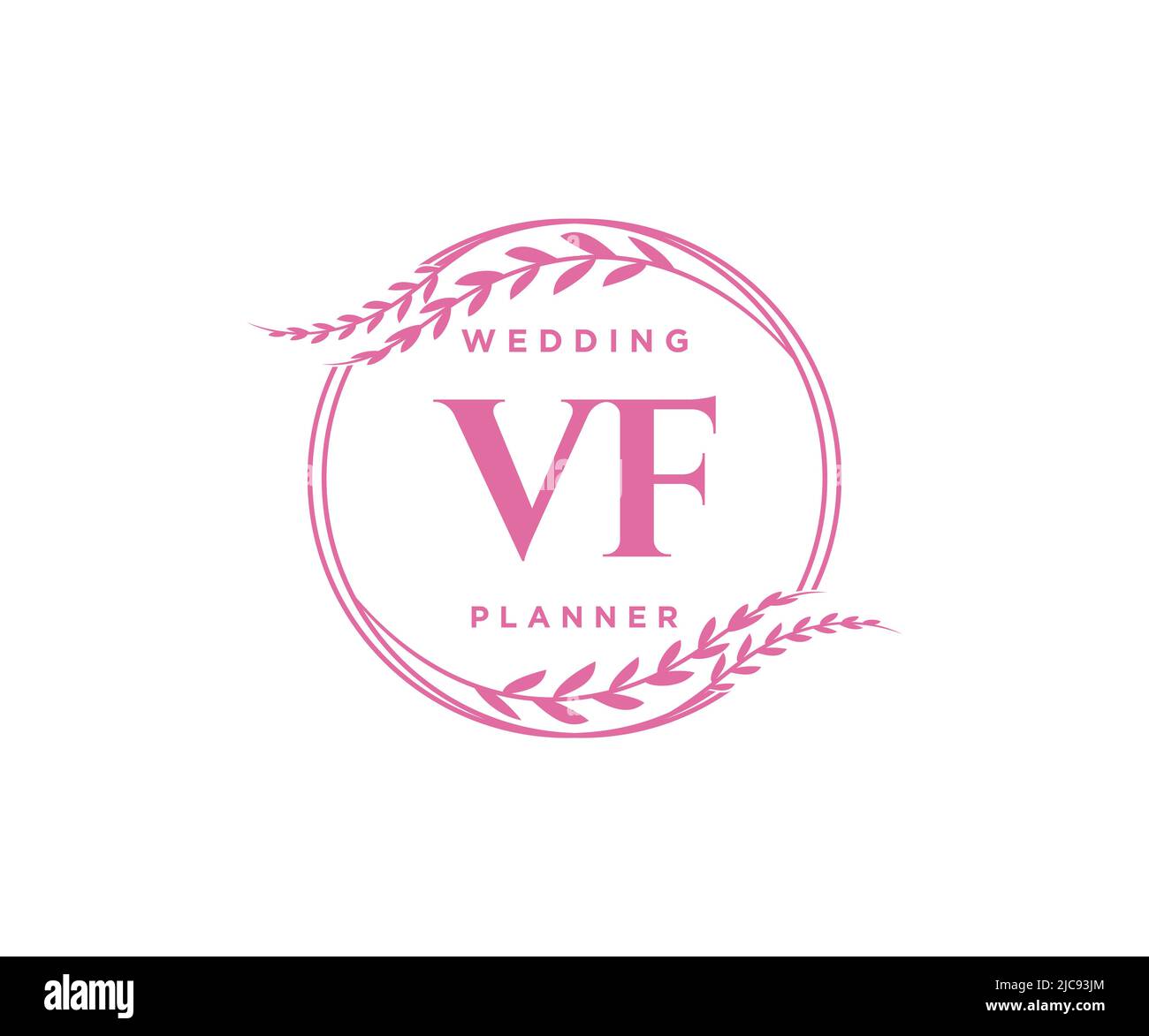 VF iniziali lettera matrimonio monogramma collezione loghi, disegnati a mano moderno minimalista e modelli floreali per carte di invito, Salva la data, elegante Illustrazione Vettoriale