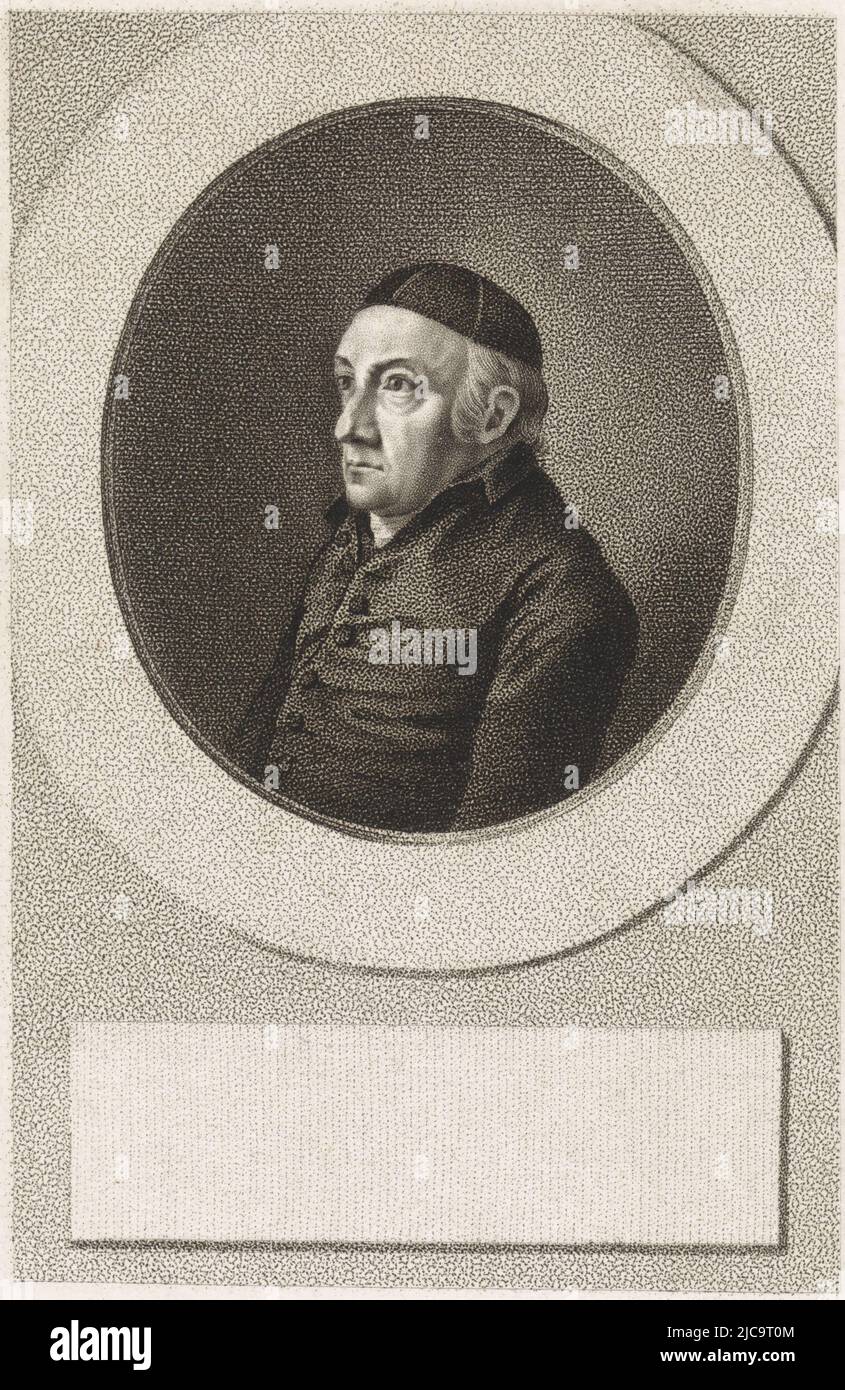 Ritratto di Hermann Hagedorn, mercante di Brema, tipografo: Ludwig Gottlieb Portman, disegnatore intermedio: Ernst Willem Jan Bagelaar, sconosciuto, 1807, carta, h 240 mm x w 156 mm Foto Stock