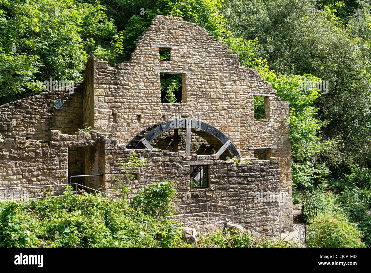 Ex mulino a Jesmond Dene, vicino alla cascata, Newcastle upon Tyne, Regno Unito. Foto Stock
