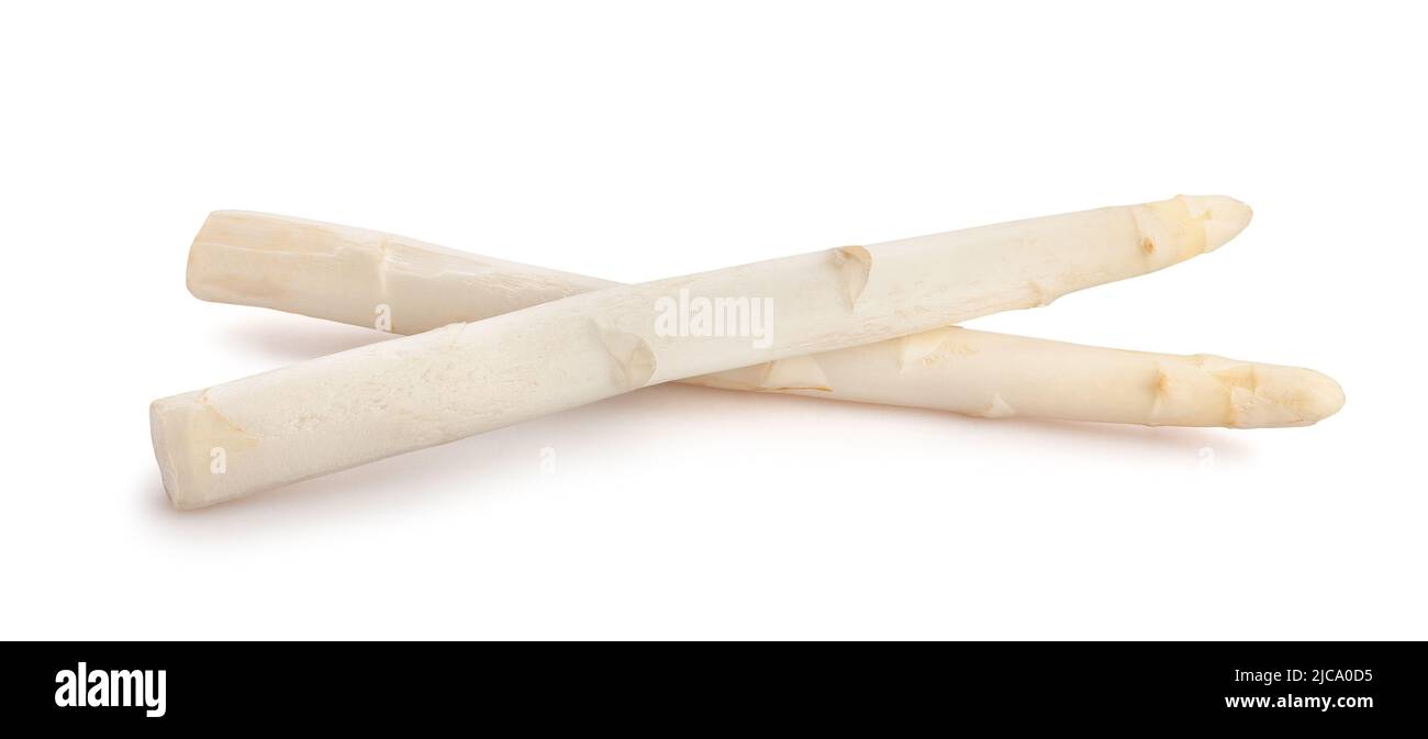 percorso asparagi bianco isolato su bianco Foto Stock