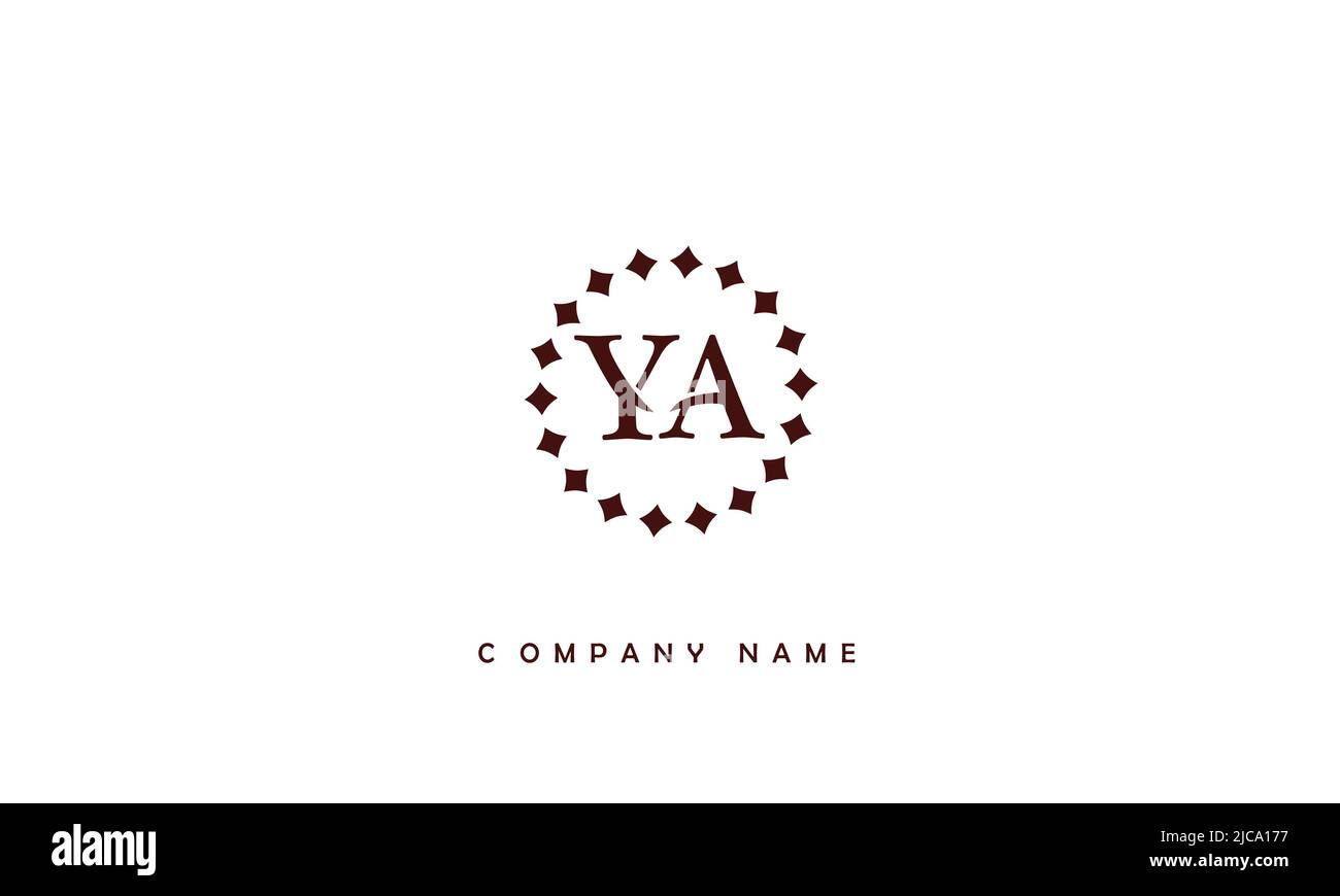 YA, AY alfabeti lettere Logo Monogramma Illustrazione Vettoriale