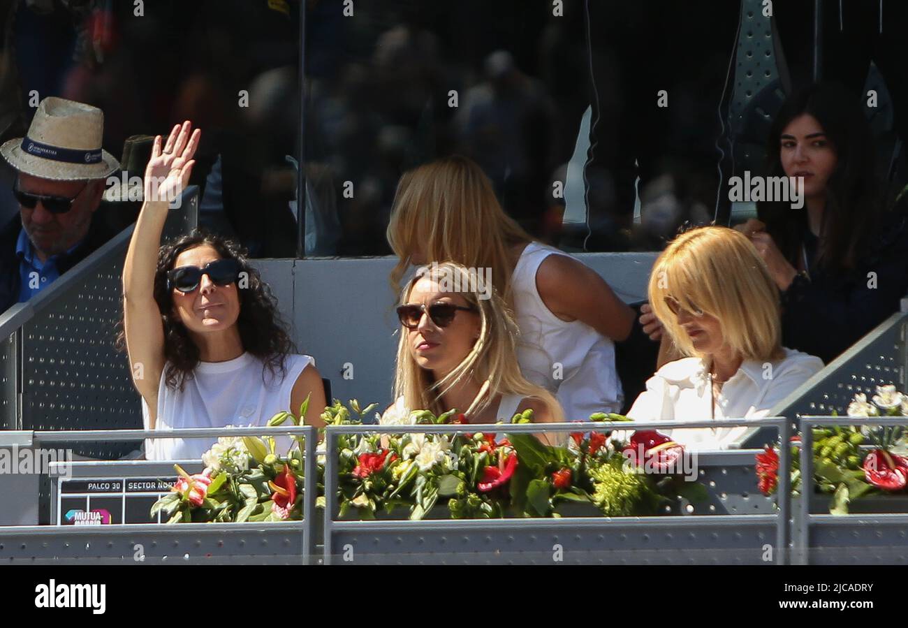 Xisca Perelló e María Isabel Nadal durante il torneo di tennis Mutua Madrid Open 2022 il 6 maggio 2022 allo stadio Caja Magica di Madrid, Spagna Photo Laurent Lairys / DPPI Foto Stock