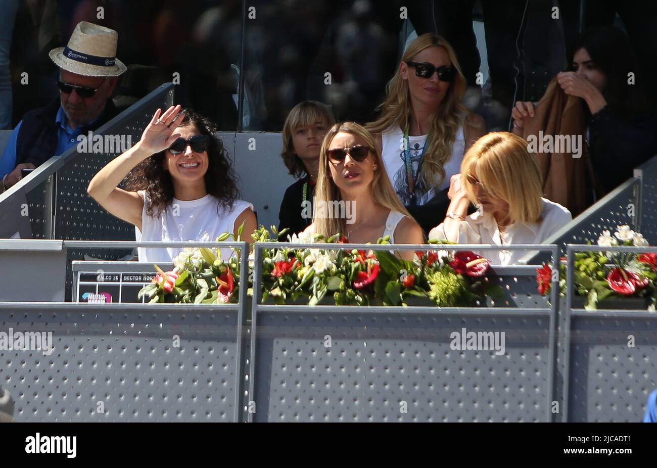 Xisca Perelló e María Isabel Nadal durante il torneo di tennis Mutua Madrid Open 2022 il 6 maggio 2022 allo stadio Caja Magica di Madrid, Spagna Photo Laurent Lairys / DPPI Foto Stock