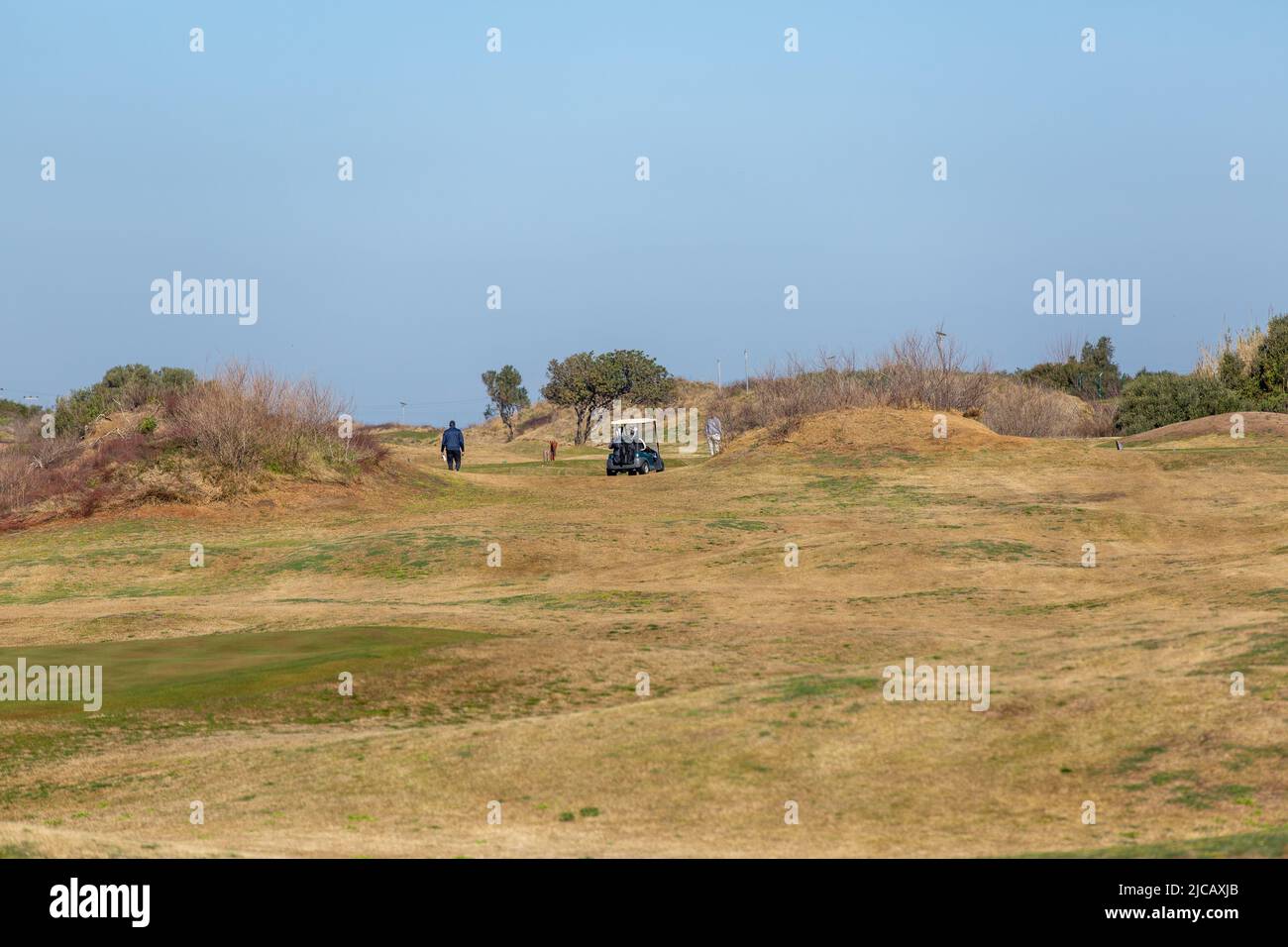 Persone che giocano a golf su un campo da golf dell'hotel Foto Stock