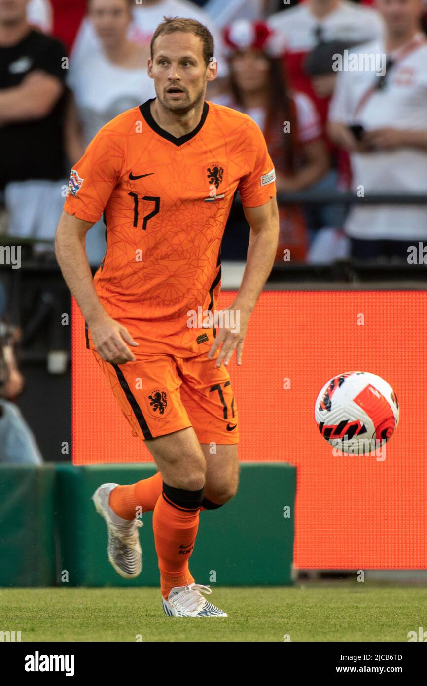 Rotterdam, Paesi Bassi. 12th giugno 2022. Daley cieco dei Paesi Bassi durante la partita della UEFA Nations League, League A, Group 4 tra Paesi Bassi e Polonia al Feijenoord 'De Kuip' Stadium di Rotterdam, Paesi Bassi il 11 giugno 2022 (Foto di Andrew SURMA/ Credit: Sipa USA/Alamy Live News Foto Stock