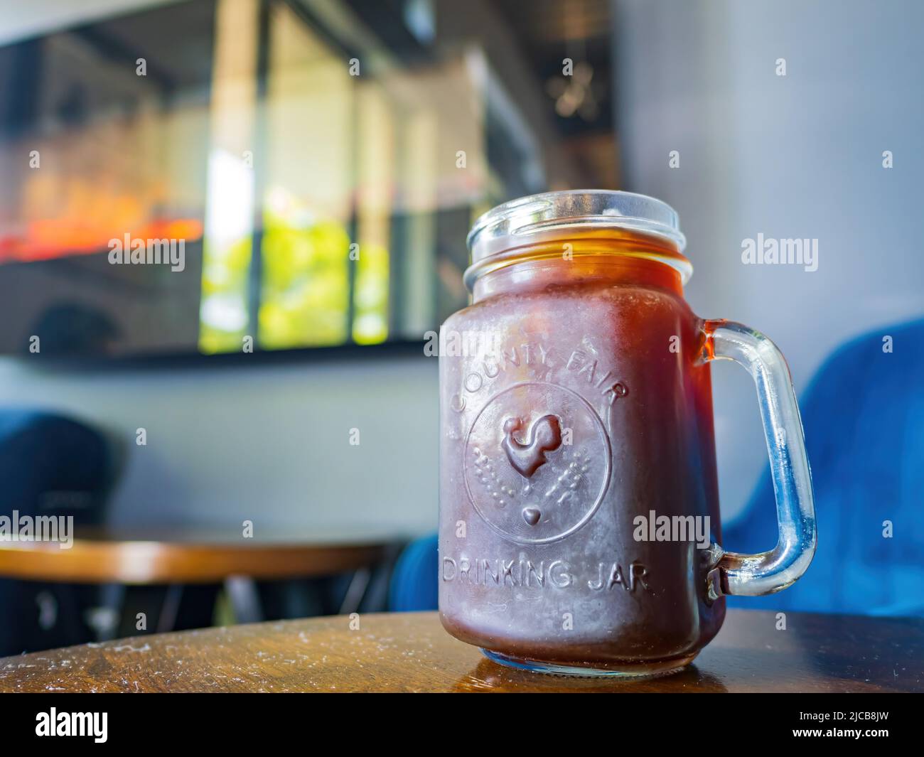 Primo piano di un caffè freddo in Oklahoma Foto Stock