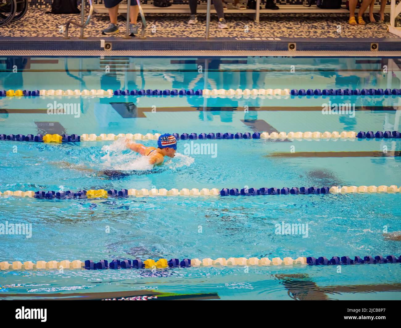 Oklahoma, JUN 10 2022 - Concorso di nuoto di UCO Endeavour Games Foto Stock