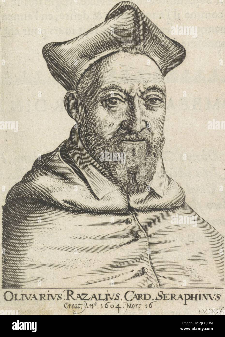 Ritratto del cardinale francese S, tipografo: Frans van den Wijngaerde, (menzionato sull'oggetto), Anversa, 1644, carta, incisione, stampa su carta intestata, h 133 mm x l 93 mm Foto Stock