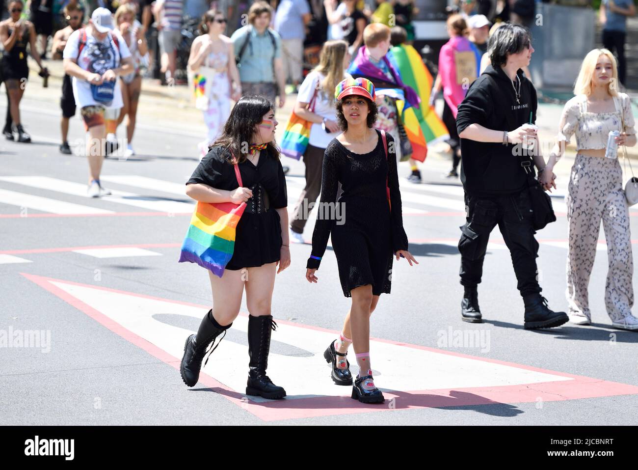 Vienna, Austria, 11th Jun, 2022. 26th Rainbow Parade sulla Wiener Ringstrasse Foto Stock