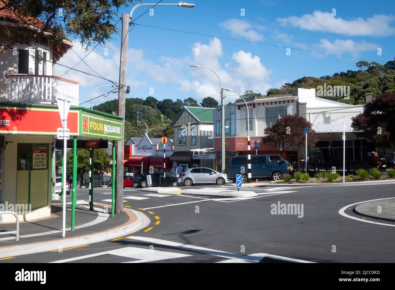 Suburban Center, Hataitai, Wellington, Isola del Nord, Nuova Zelanda Foto Stock
