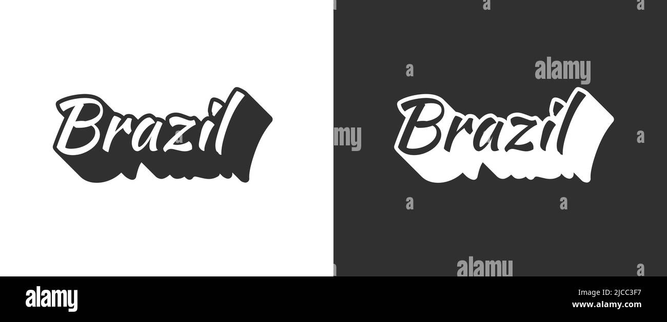 Vettore di lettere Brasile. Lettere moderne Stampa Design isolato. Tappetino Banner. Icona. Logo. Canta. Illustrazione Vettoriale