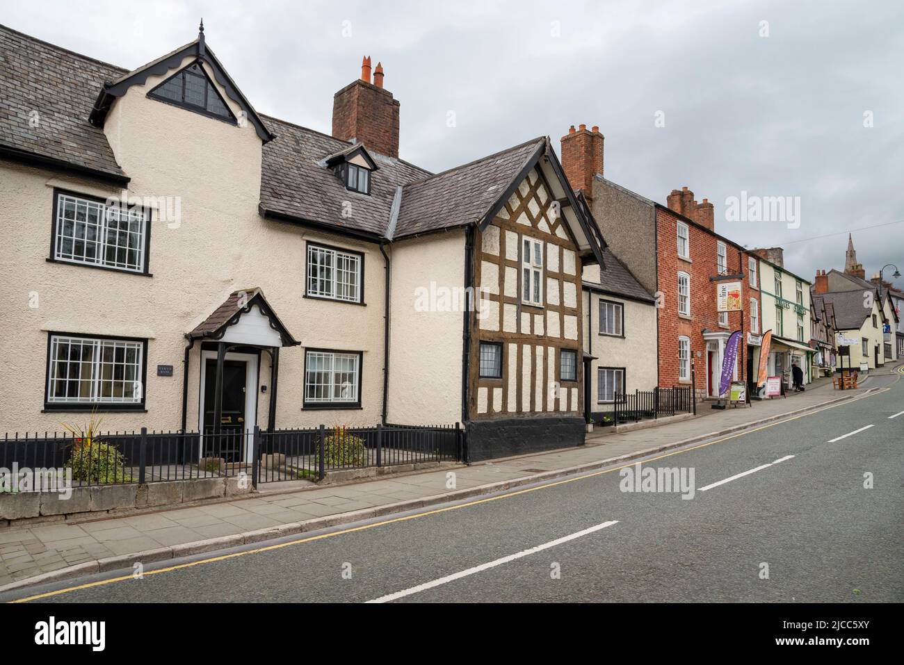 Clwyd Street, Ruthin, Denbighshire, Galles del Nord, Regno Unito Foto Stock