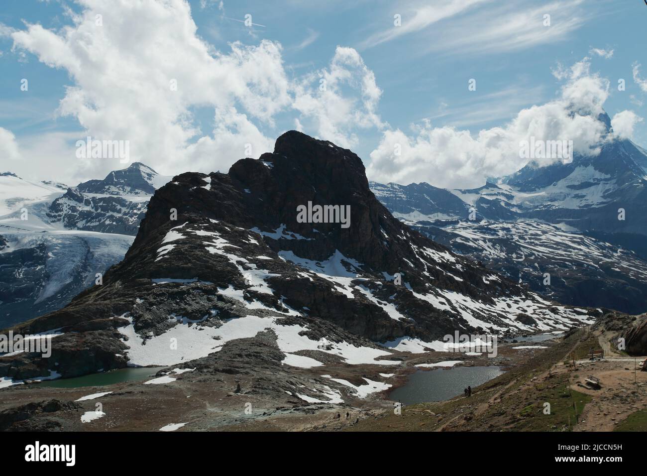 Riffelsee, Gornergrat, Svizzera Foto Stock