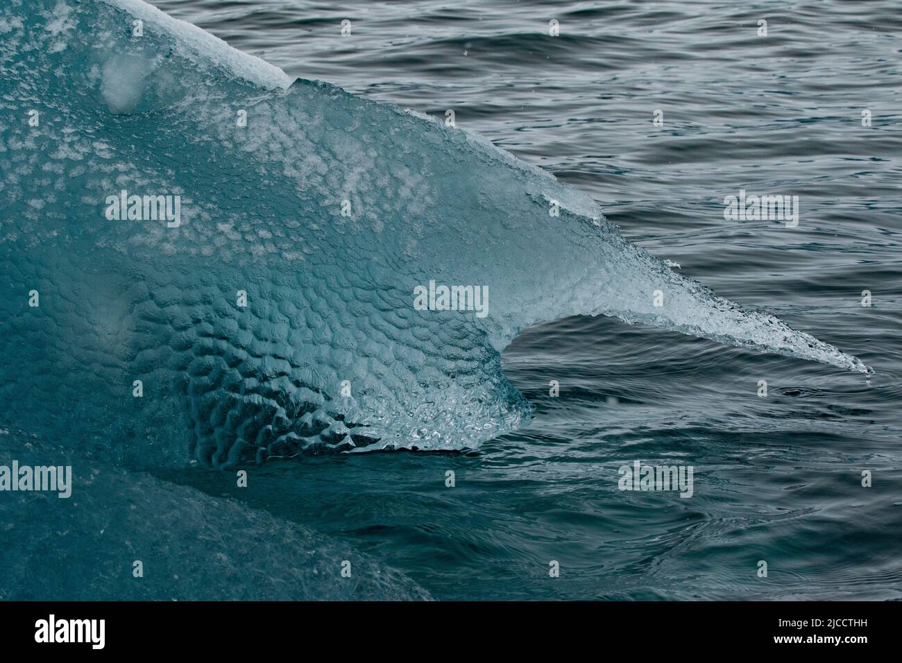 formazione di ghiaccio sul ghiacciaio Foto Stock