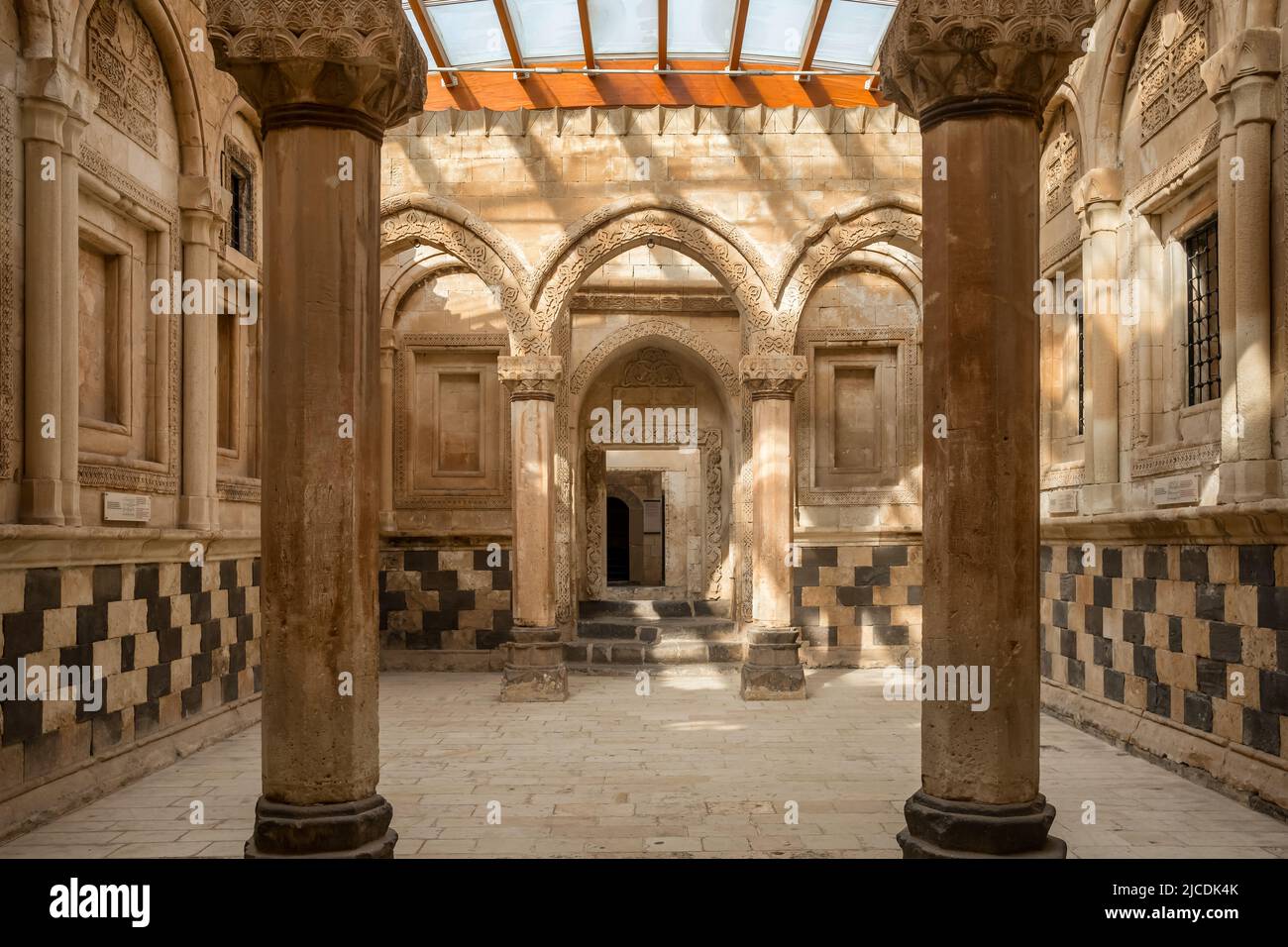 All'interno del palazzo di Ishak Pasha nel distretto di Dogubeyazit della città di Agri, Anatolia orientale, Turchia. Foto Stock