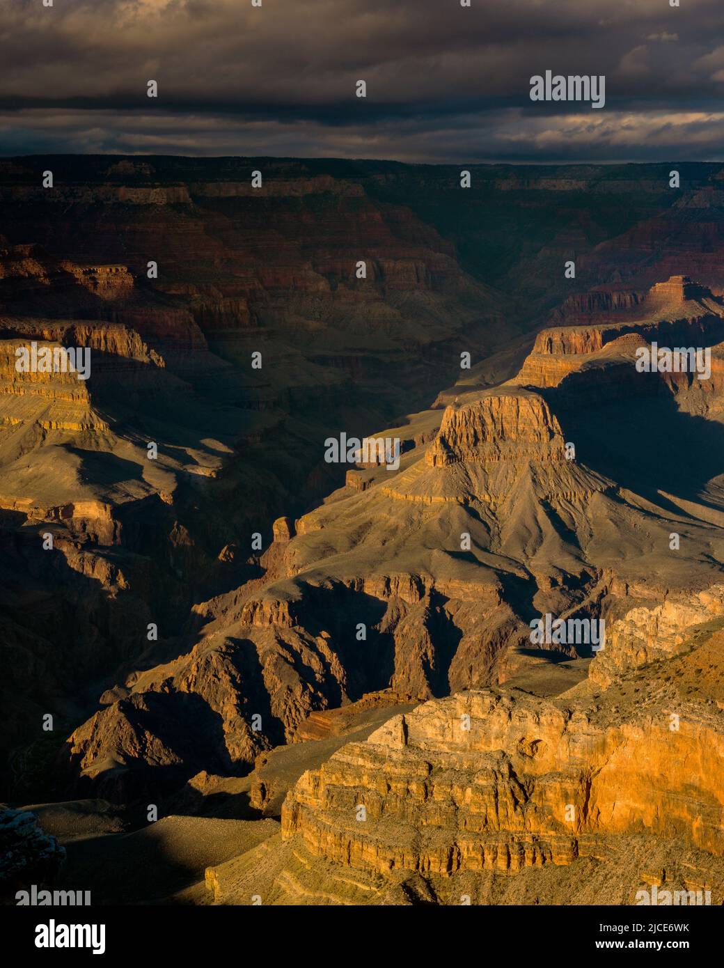 Tramonto, South Rim, il Parco Nazionale del Grand Canyon, Arizona Foto Stock