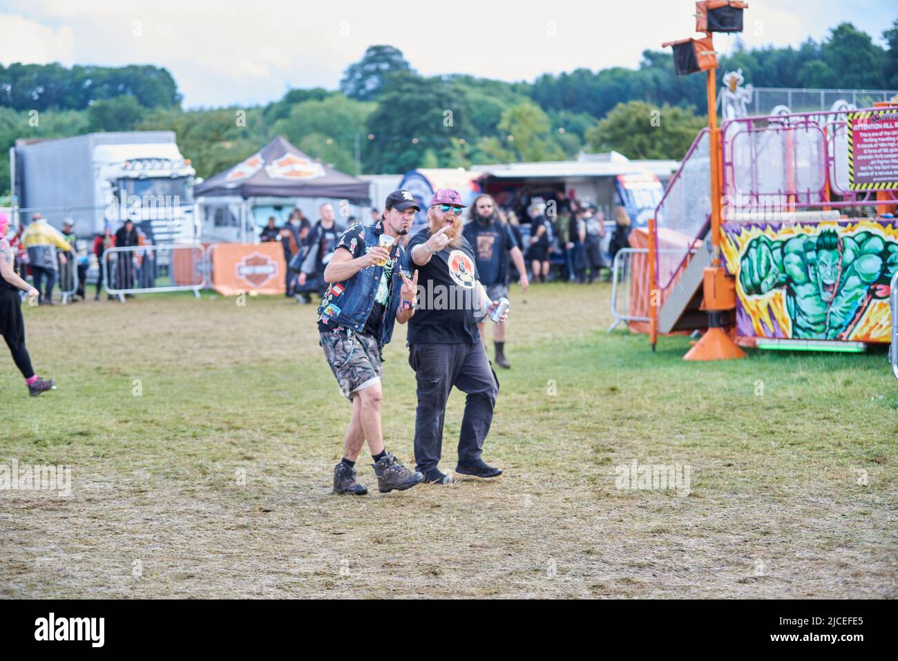 Tifosi al Bloodstock Open Air Festival, Catton Park, Derbyshire, Regno Unito. 12 ago 2019. Credito: Will Tudor/Alamy Foto Stock