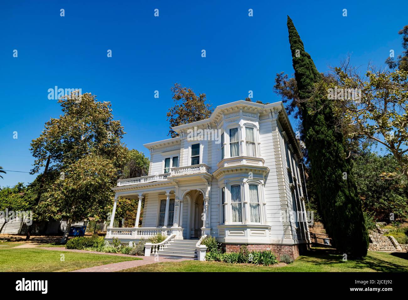 Los Angeles, LUG 12 2015 - Sunny view of the Heritage Square Museum Foto Stock