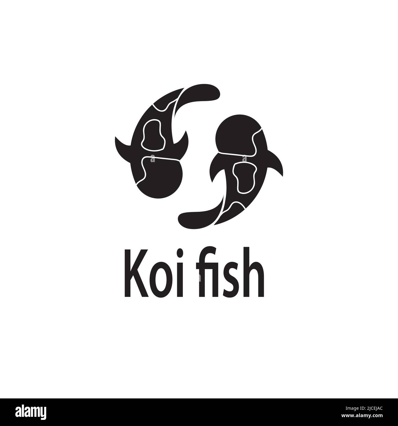 Due loghi Fish. Fortuna, prosperità e grafica vettoriale Buona fortuna. Illustrazione Vettoriale