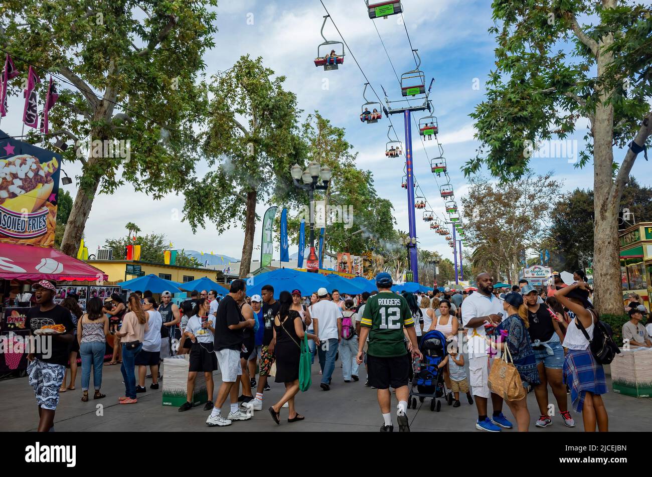 Los Angeles, 27 2015 SETTEMBRE - Vista diurna della Fiera della Contea DI LA Foto Stock