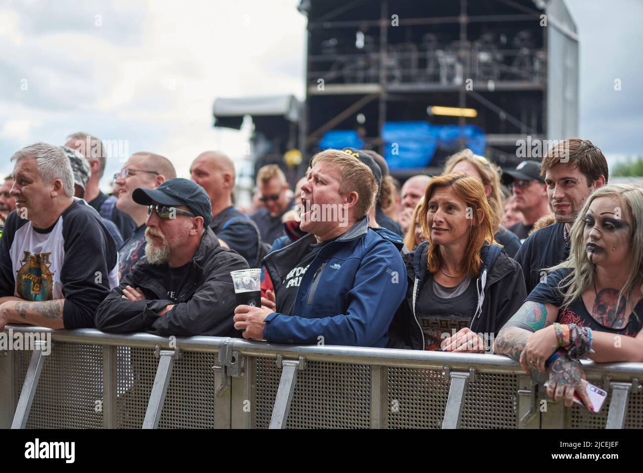 Tifosi al Bloodstock Open Air Festival, Catton Park, Derbyshire, Regno Unito. 12 ago 2019. Credito: Will Tudor/Alamy Foto Stock