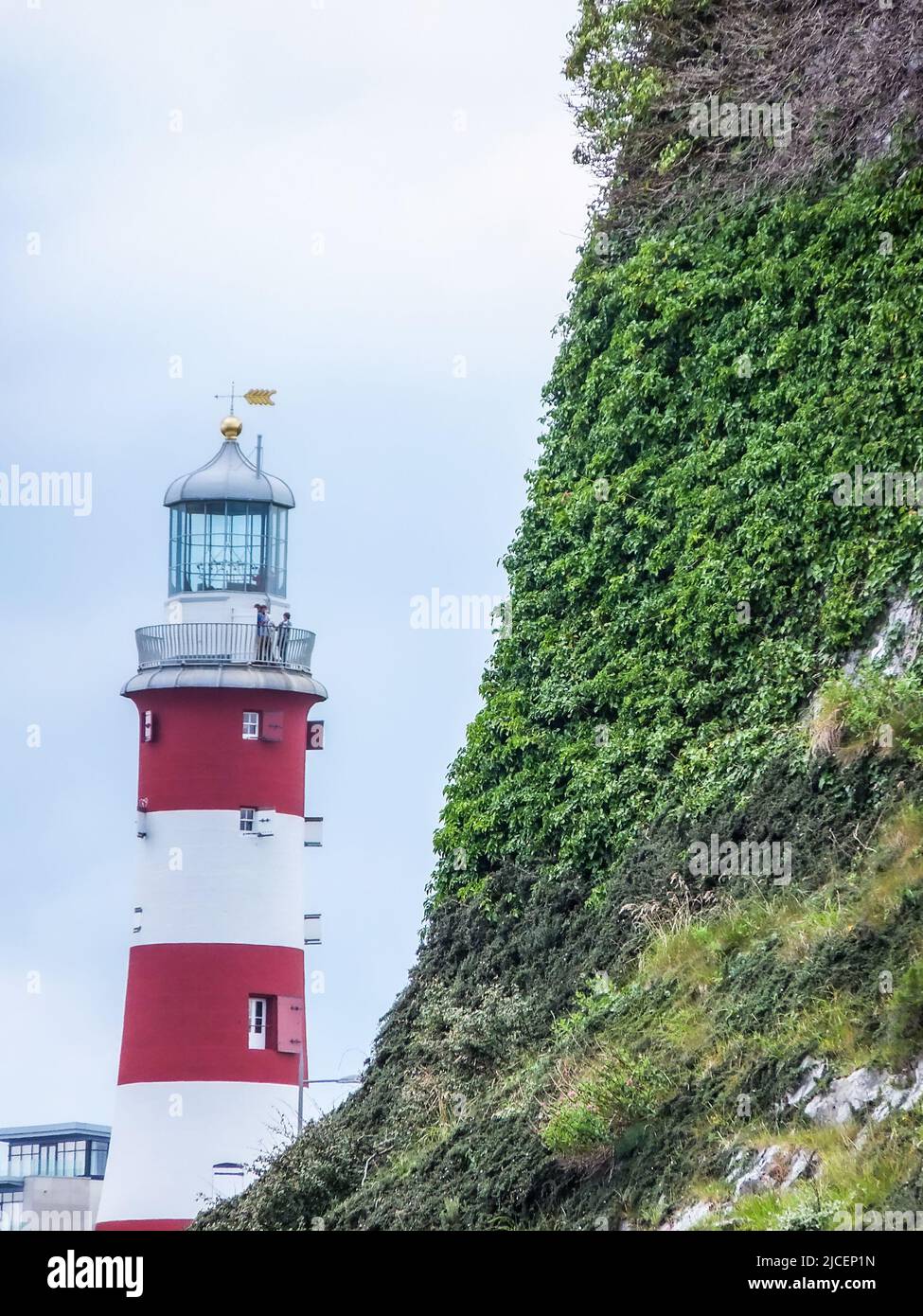 Il faro della torre di Smeaton a Plymouth, Devon, Inghilterra, Regno Unito. Foto Stock