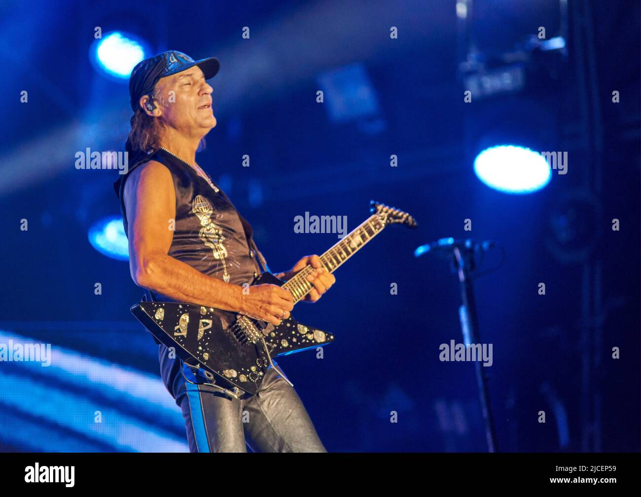 Gli scorpioni si esibiscono al Bloodstock Open Air Festival, Catton Park, Derbyshire, Regno Unito. 12 ago 2019. Credito: Will Tudor/Alamy Foto Stock