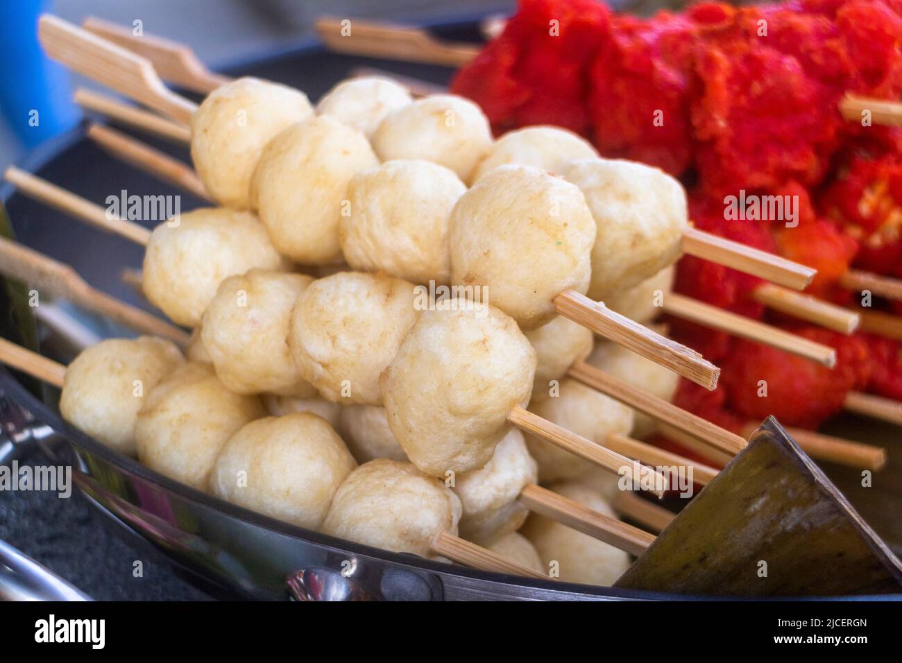 Filippino Street food presso un ristorante a buffet dell'hotel a Cebu, Filippine Foto Stock