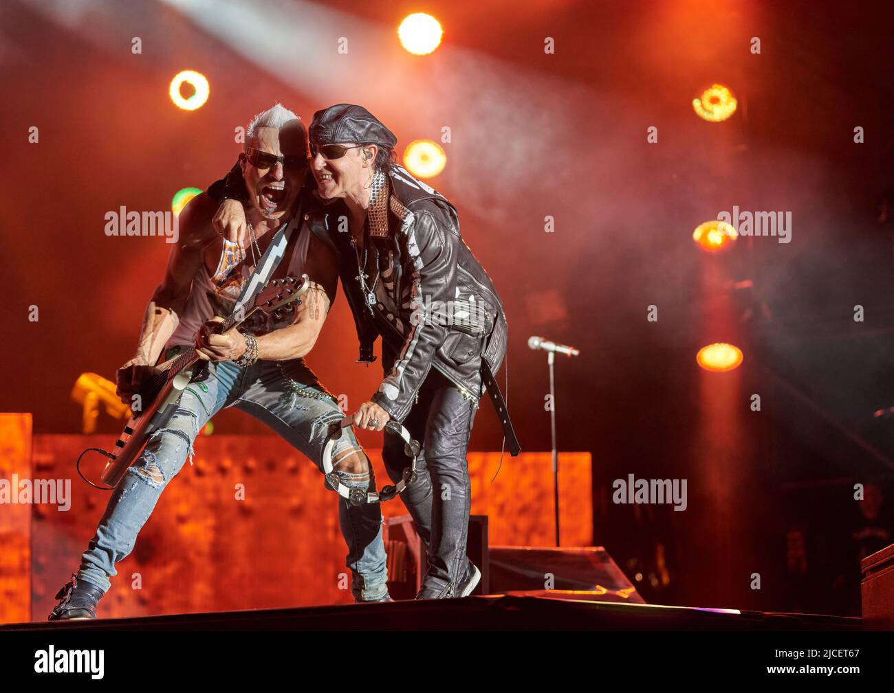 Gli scorpioni si esibiscono al Bloodstock Open Air Festival, Catton Park, Derbyshire, Regno Unito. 12 ago 2019. Credito: Will Tudor/Alamy Foto Stock