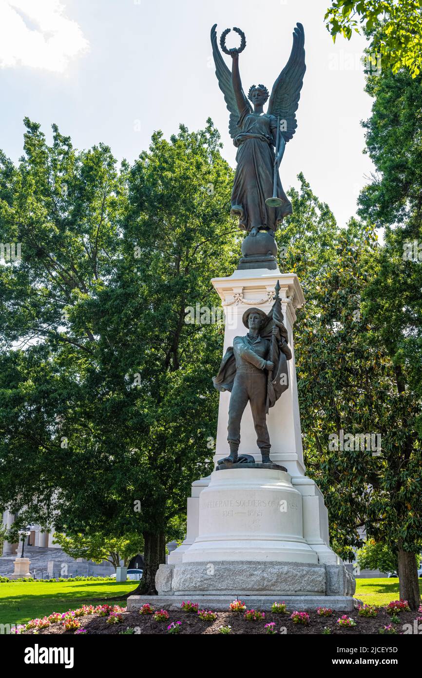 Confederate Soldiers Monument sul terreno del Campidoglio dell'Arkansas a Little Rock, Arkansas. (USA) Foto Stock
