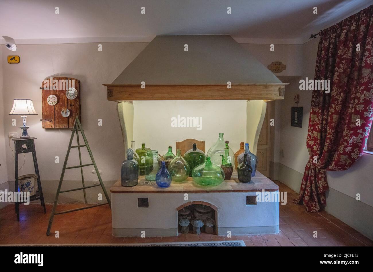 Italia, Toscana, cantina, tour, fotografia d'interni Foto Stock