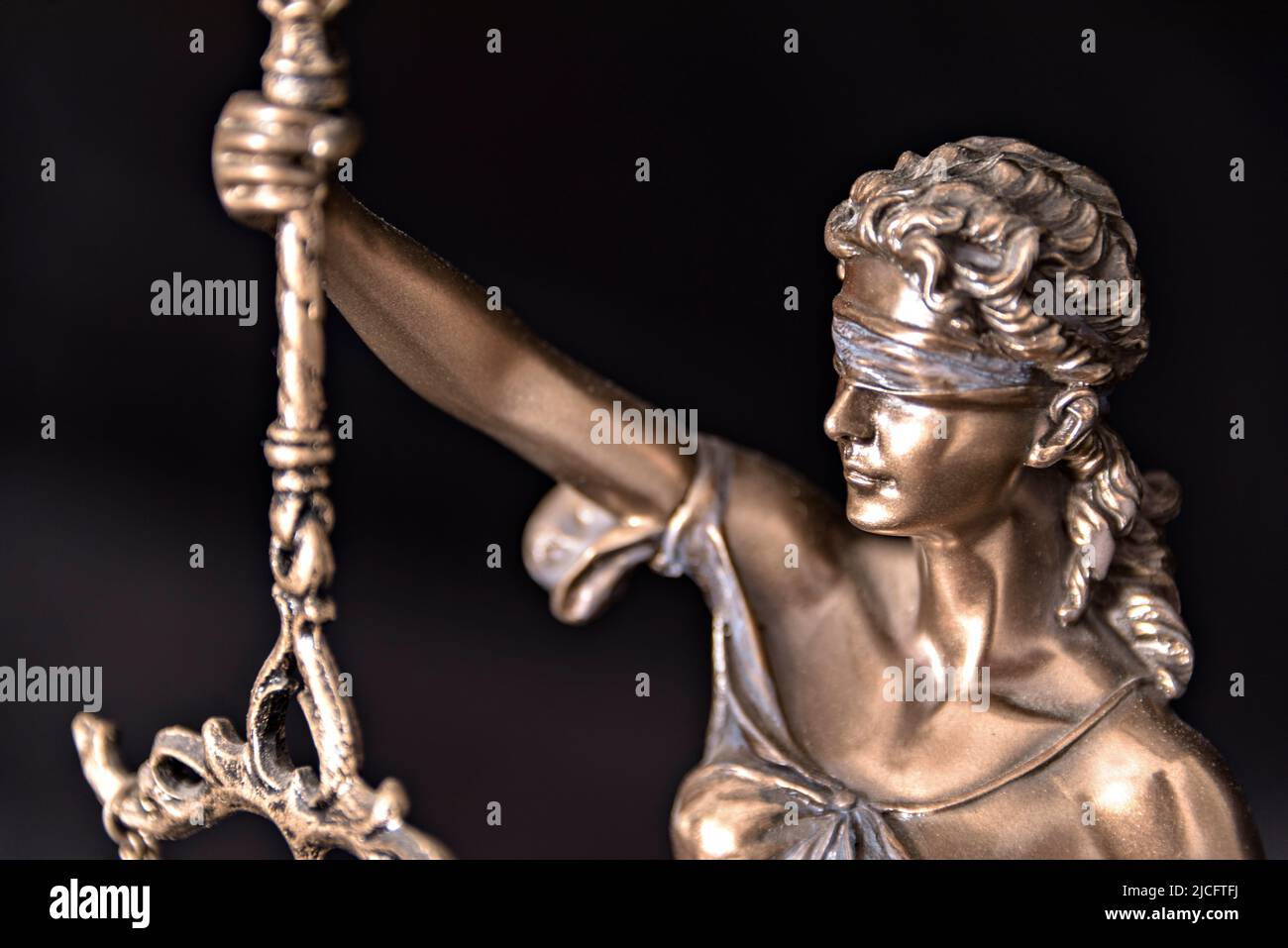 Il simbolo della Statua della Giustizia, immagine del concetto di diritto legale. Foto Stock