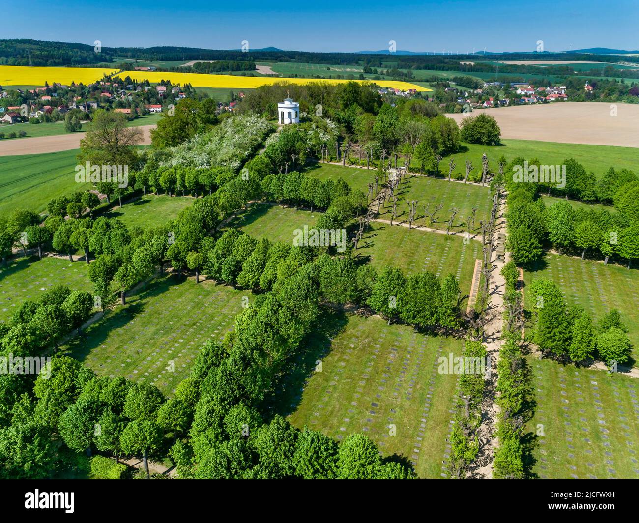 Campo di Dio e giardino manoriale a Herrnhut Foto Stock