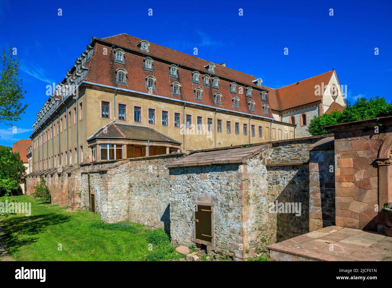 Wechselburg con monastero e castello Foto Stock