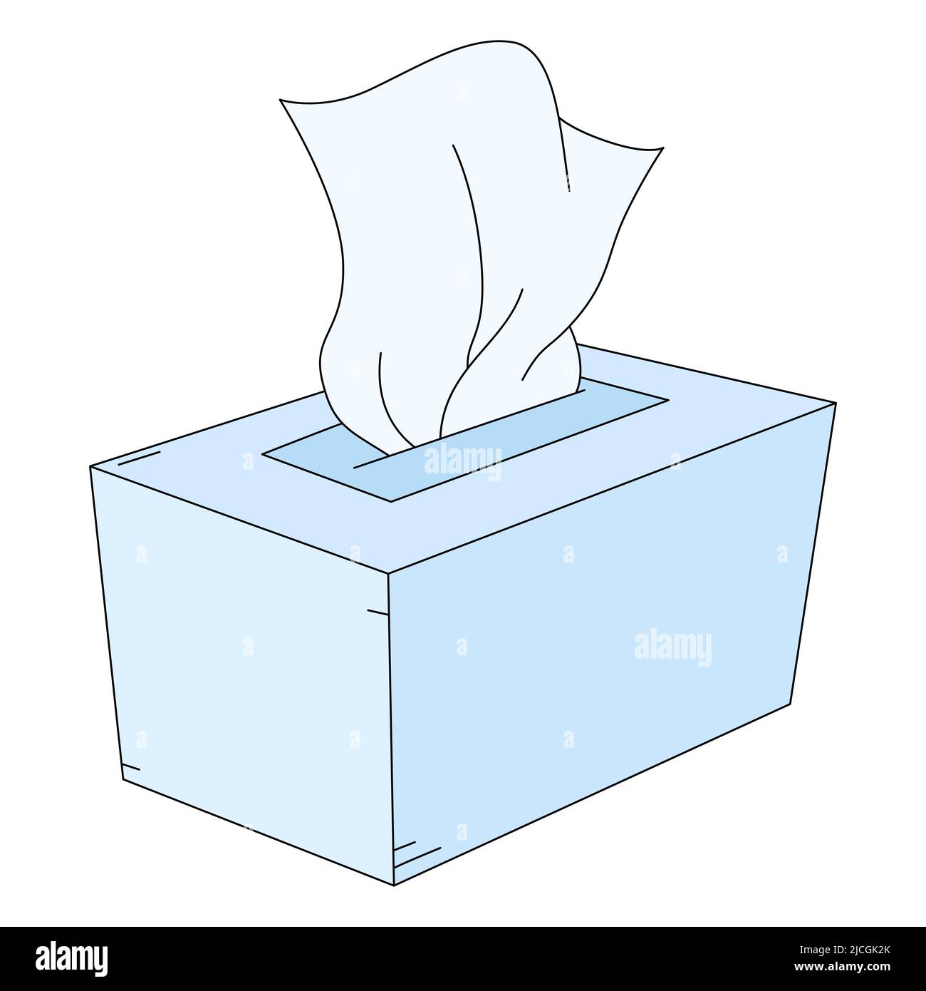 Imballaggio di tovaglioli di carta. Illustrazione vettoriale isolata su sfondo bianco Illustrazione Vettoriale