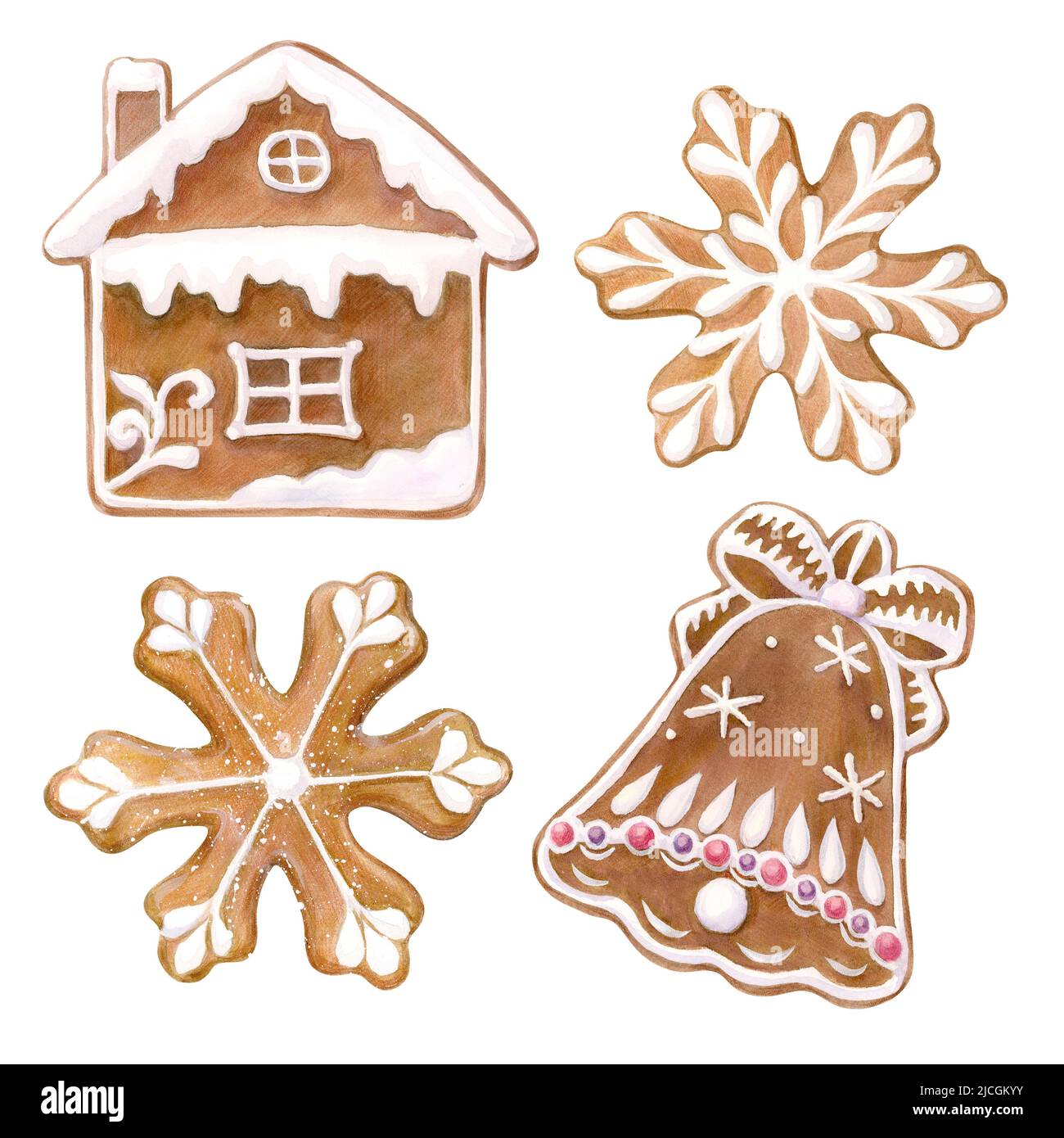 Pan di zenzero di Natale, decorazione per il nuovo anno Foto Stock