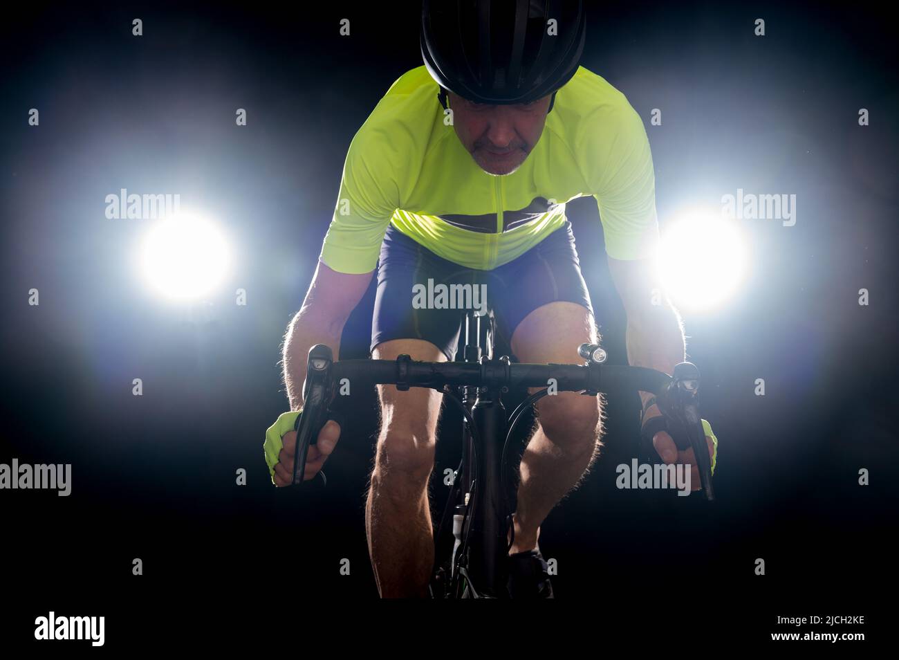 Concetto di sarting di sicurezza stradale in bicicletta Foto Stock