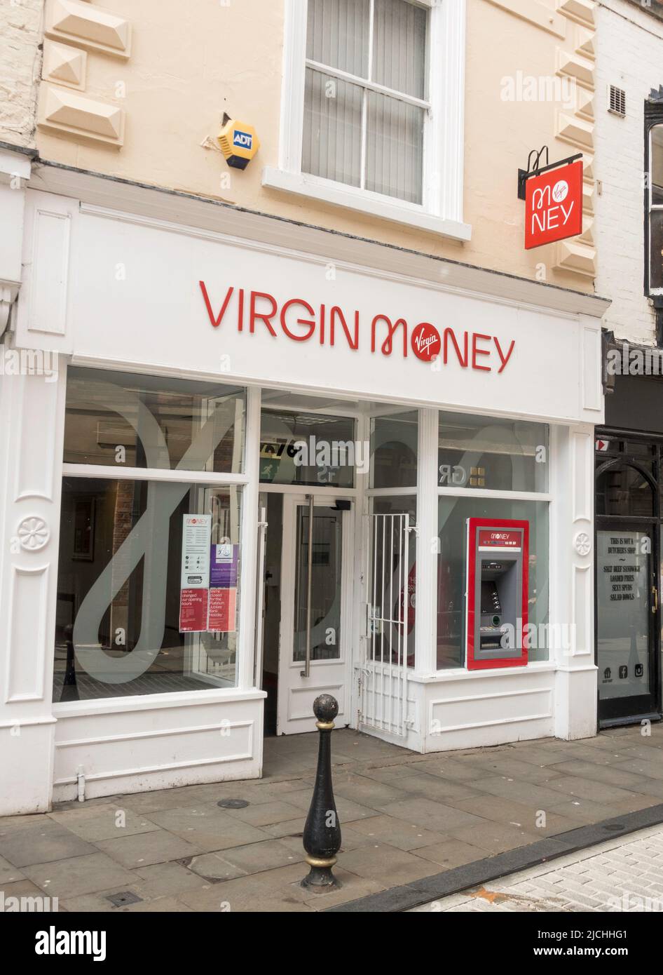 L'ufficio Virgin Money a Durham City, Inghilterra, Regno Unito Foto Stock