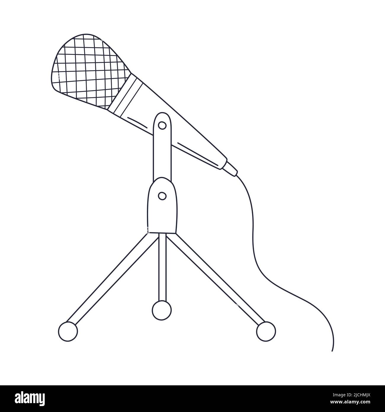 Microphone line drawing immagini e fotografie stock ad alta risoluzione -  Alamy