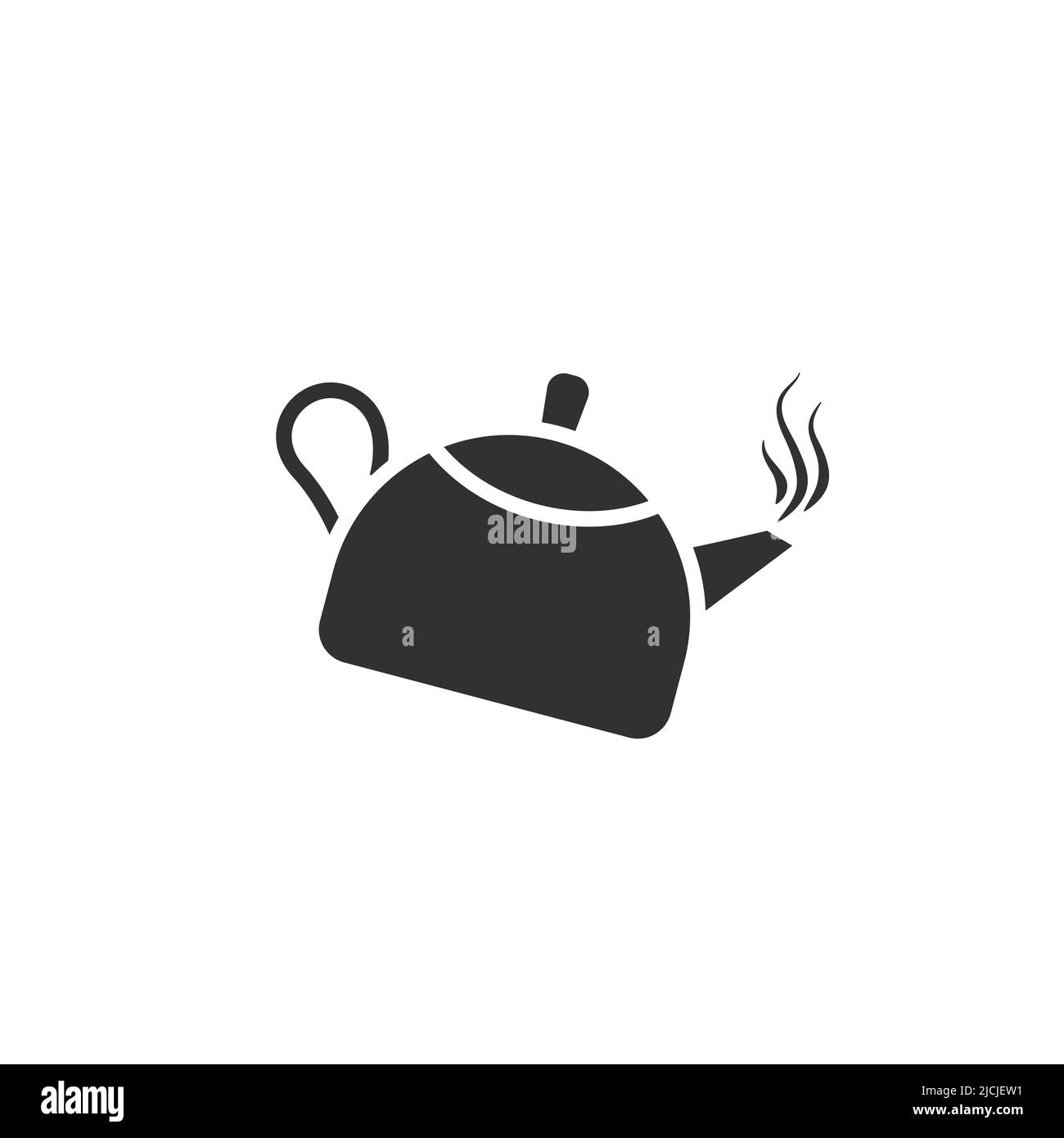 Icona semplice teiera calda Illustrazione Vettoriale