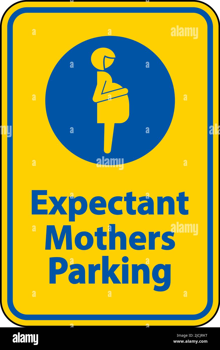 Parcheggio della mamma in attesa Sign on White background Illustrazione Vettoriale