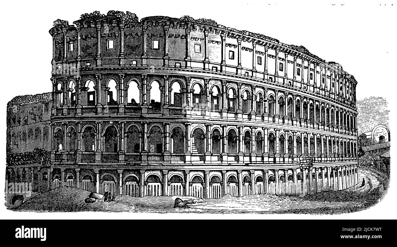 Colosseo, Italia, , (storia architettonica Foto Stock