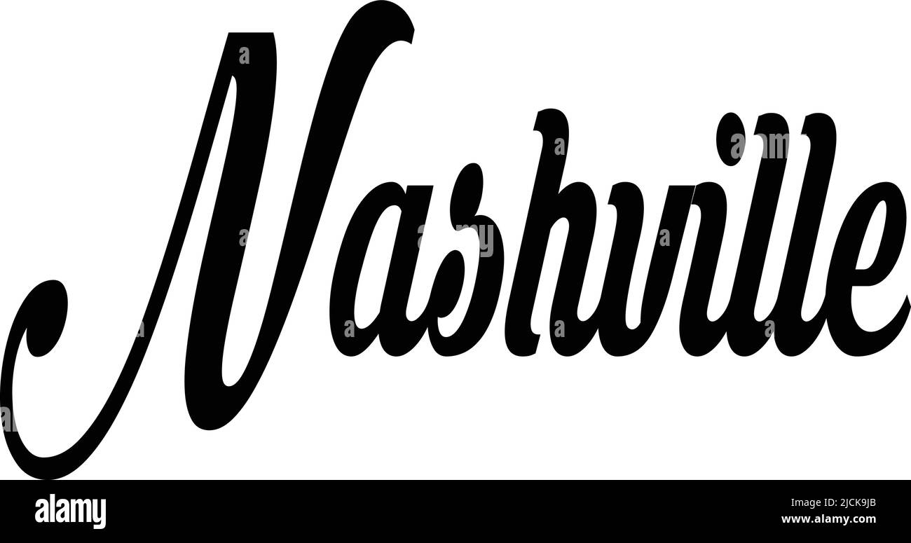 Illustrazione del simbolo di Nashville su sfondo bianco Illustrazione Vettoriale