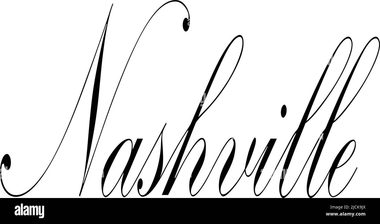 Illustrazione del simbolo di Nashville su sfondo bianco Illustrazione Vettoriale