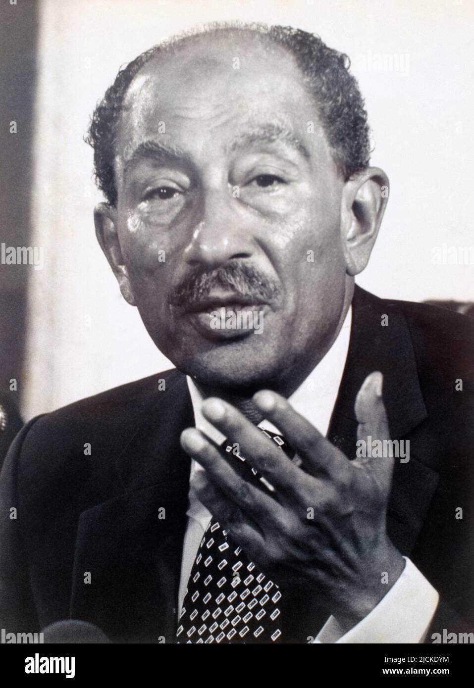 Terzo presidente dell'Egitto Muhammad Anwar El-sadat in carica dal 1970 al 1981 nato nel 1918 Foto Stock